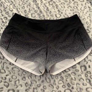Lululemon speed up short black & white